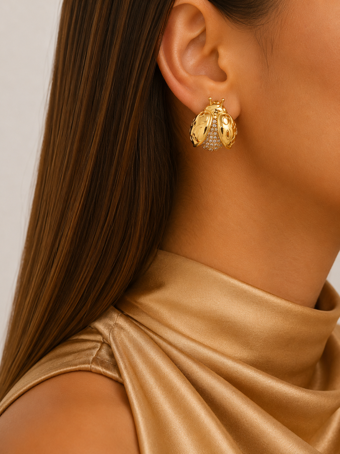 Golden Ladybug Spark Studs