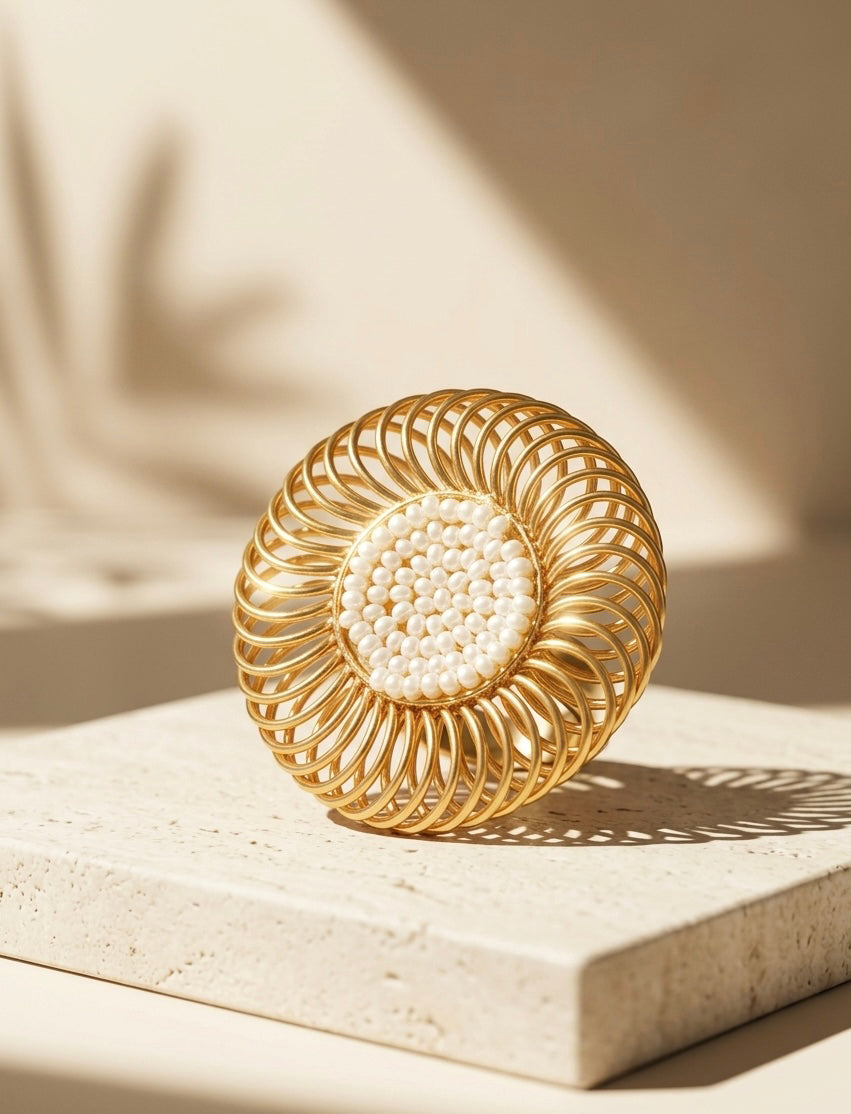 Filigree Sunflower Ring