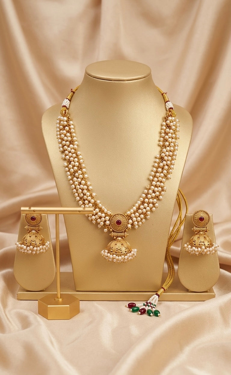 Shahi Mukta Necklace Set