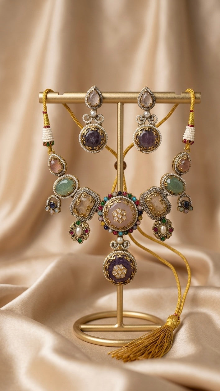 The Navratna Heritage Statement Choker Set