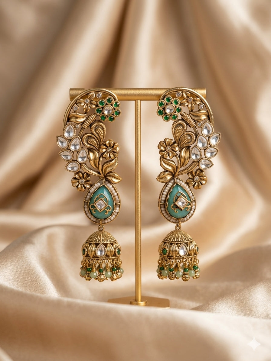 The Verdant Heirloom Jhumkas