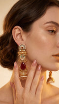 Noor Kashmiri Ruby Jhumkas
