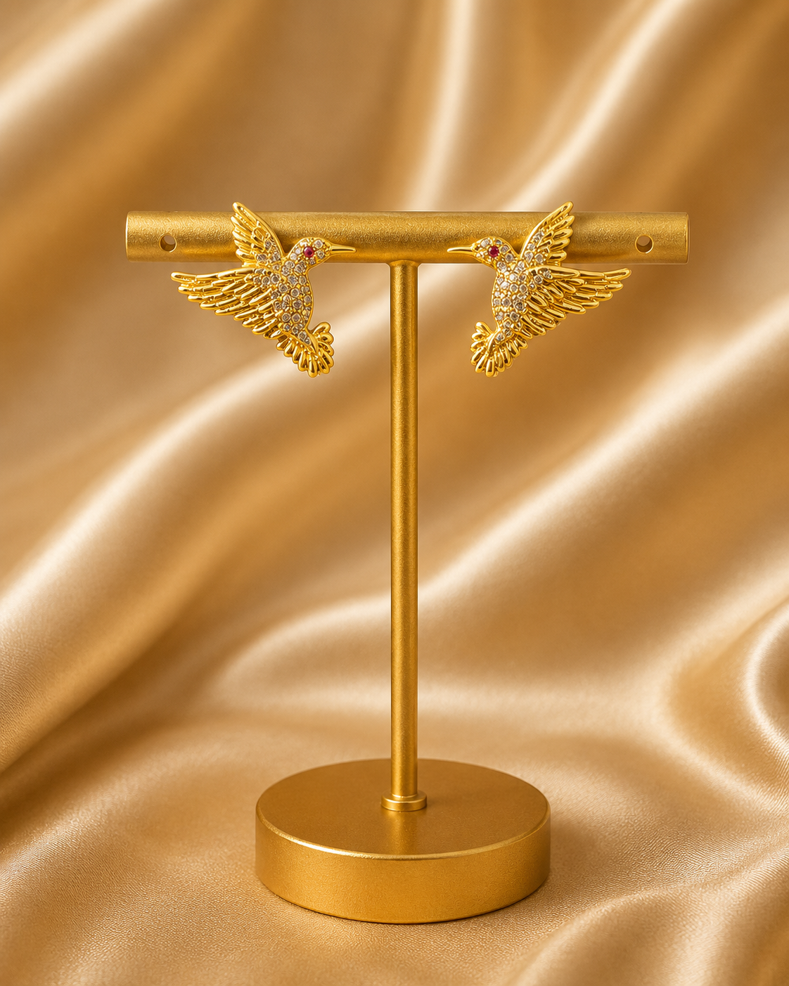 Golden Hummingbird Spark Studs