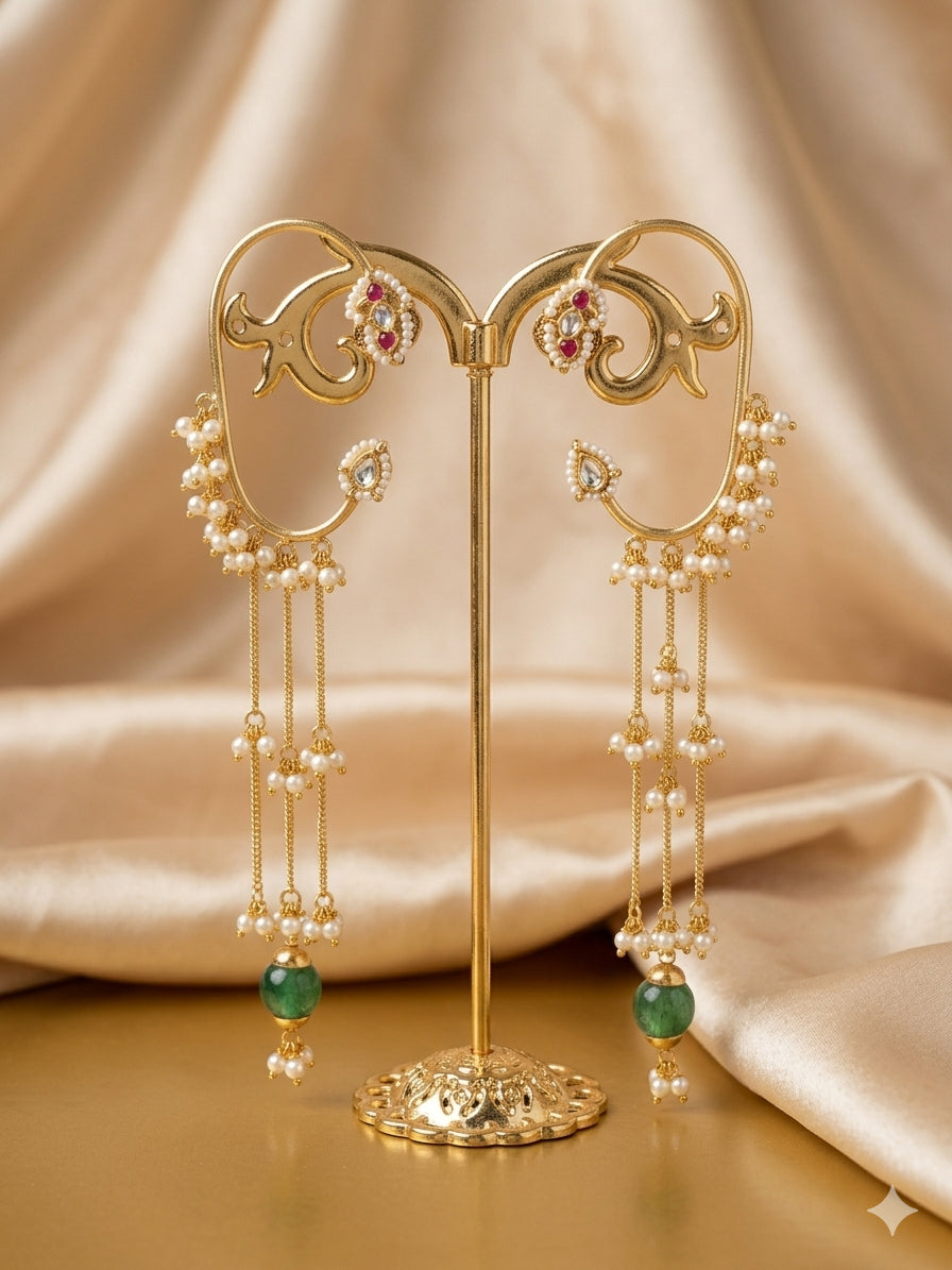 Emerald Noor Tassel Earrings