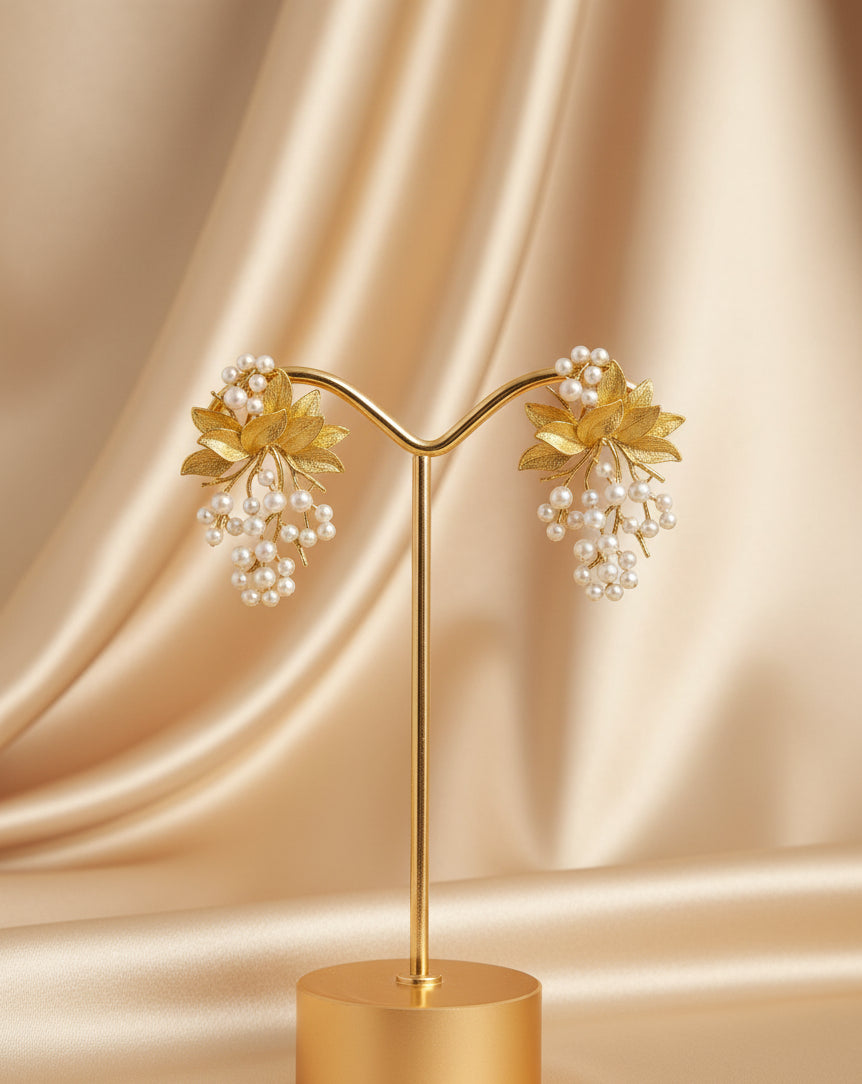 Swarna Pushpa Pearl Studs