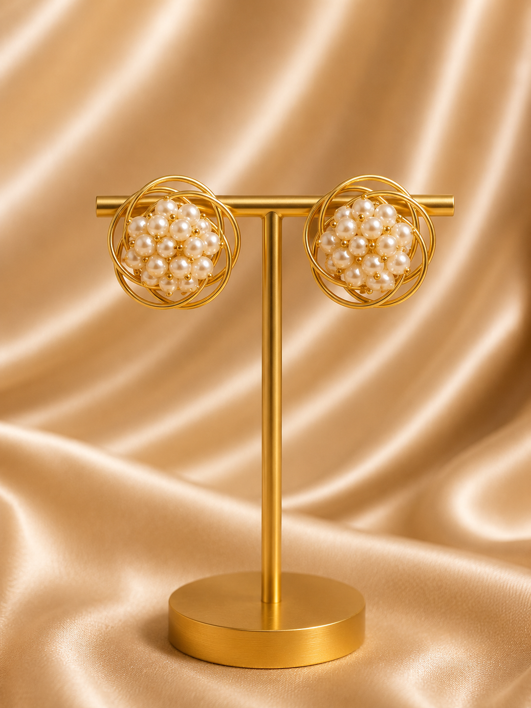 Pearl Nest Stud Earrings