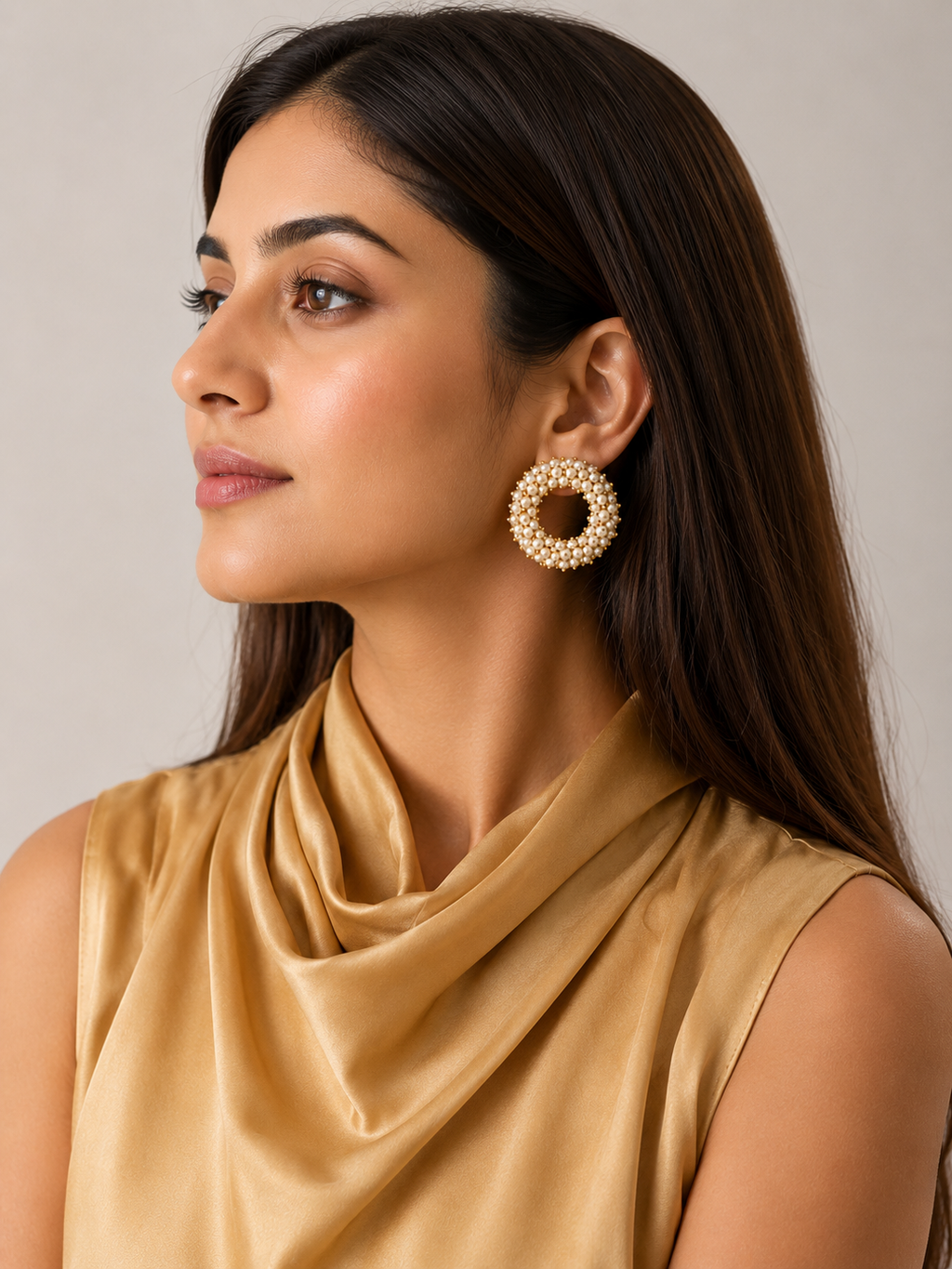 Pearl Halo Studs