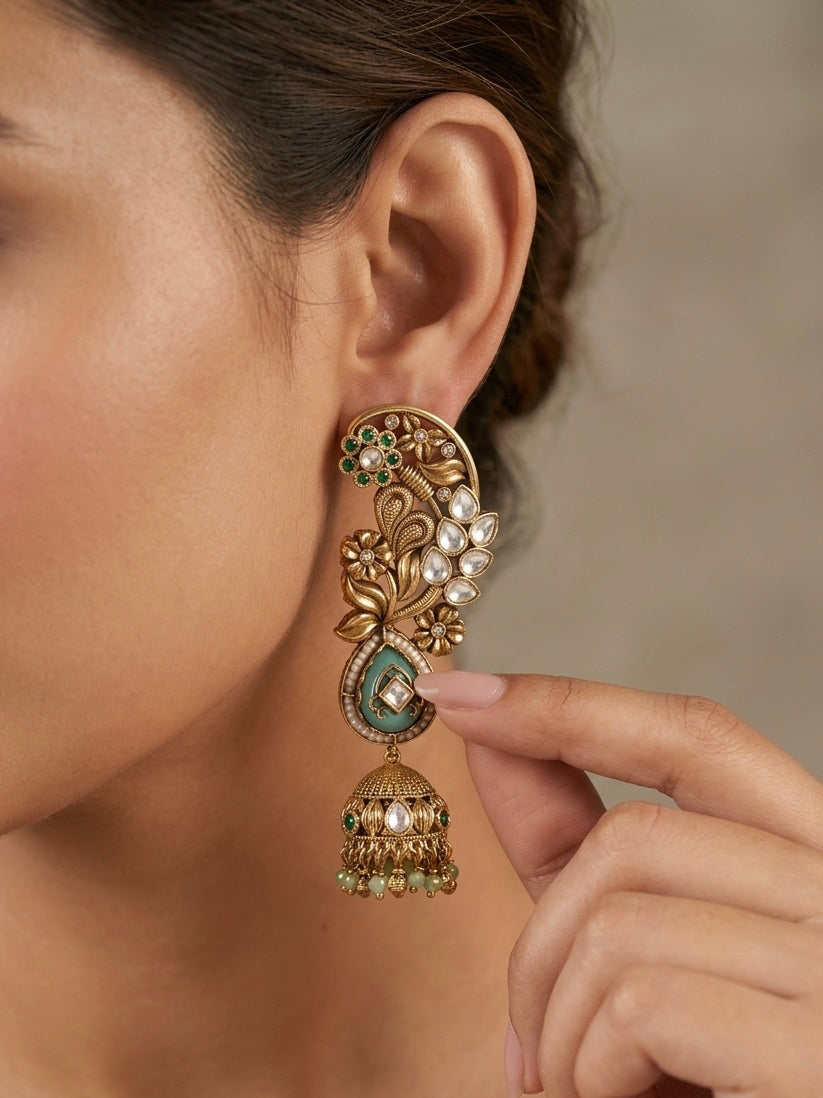 The Verdant Heirloom Jhumkas