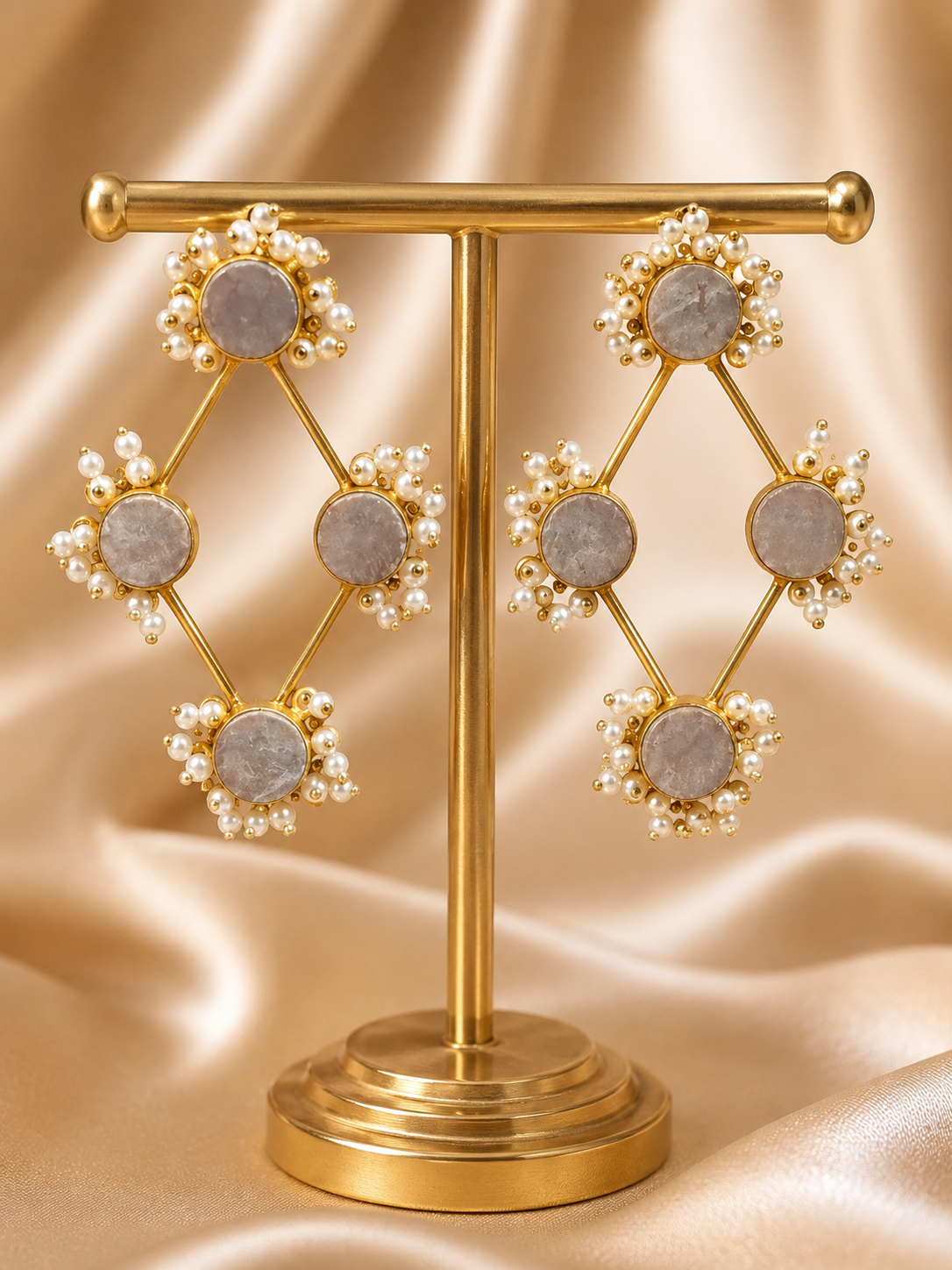 Celeste Pearl Chandelier Earrings