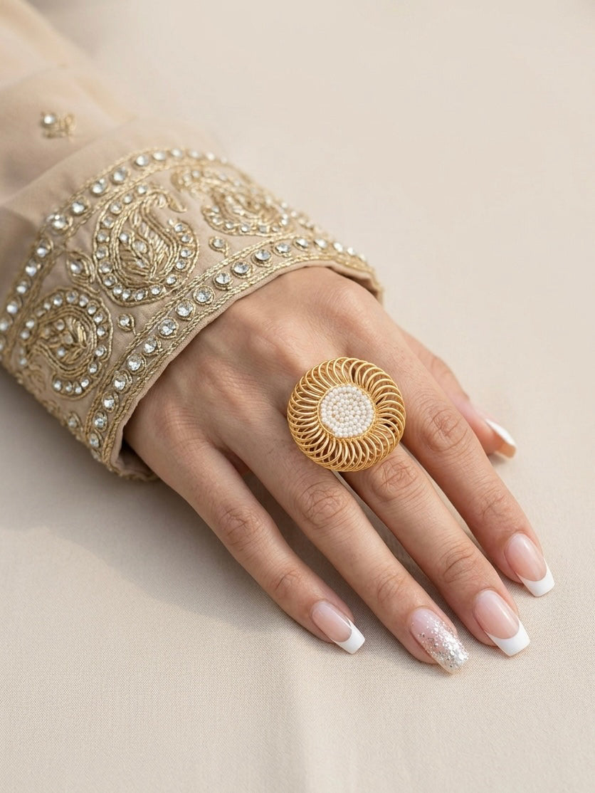 Filigree Sunflower Ring