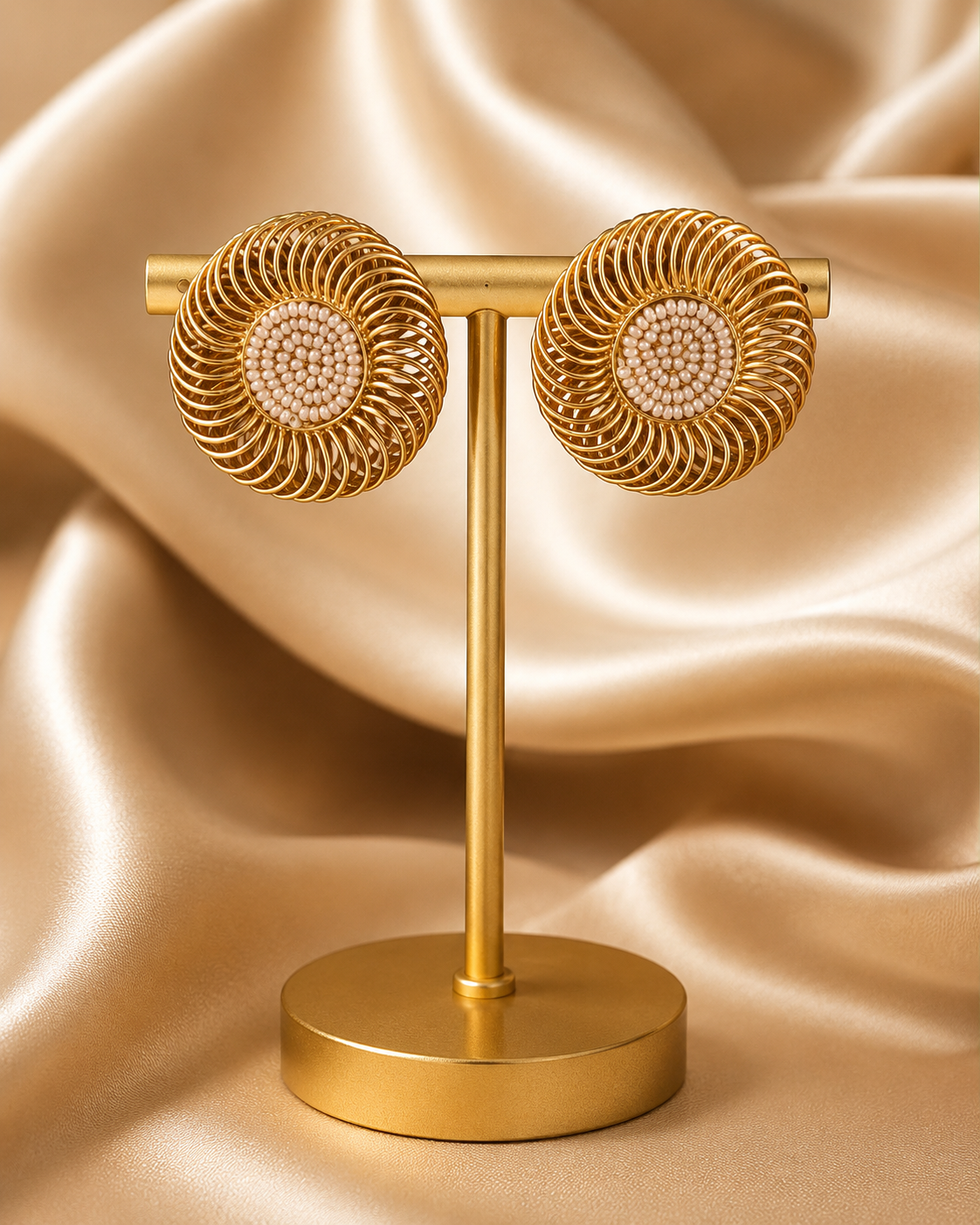 Pearl Halo Statement Studs