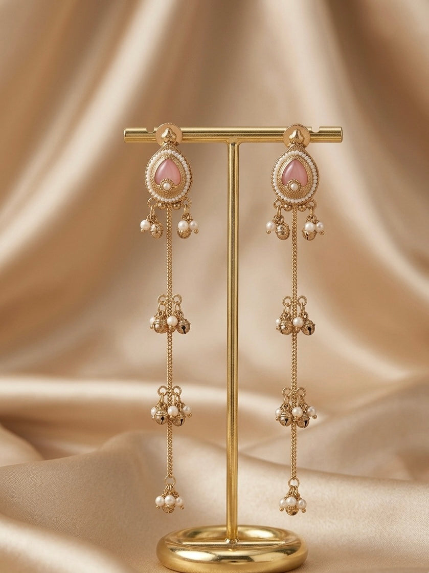 Ruby Tassel Drop Earrings