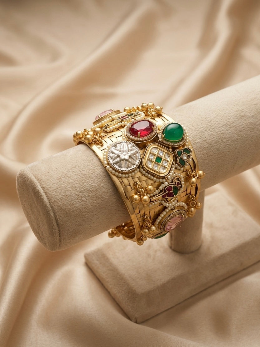 Navratna Cuff Bangle