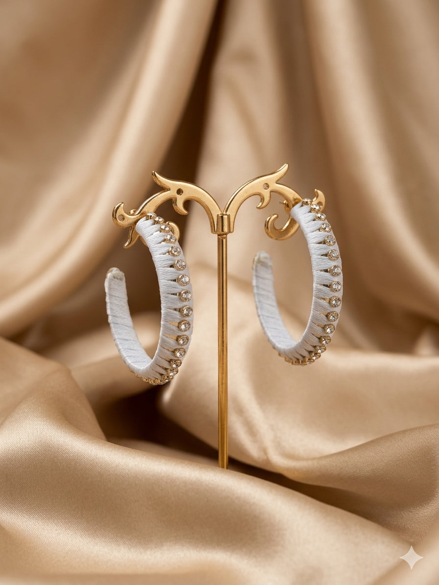 Aurora embellished hoops