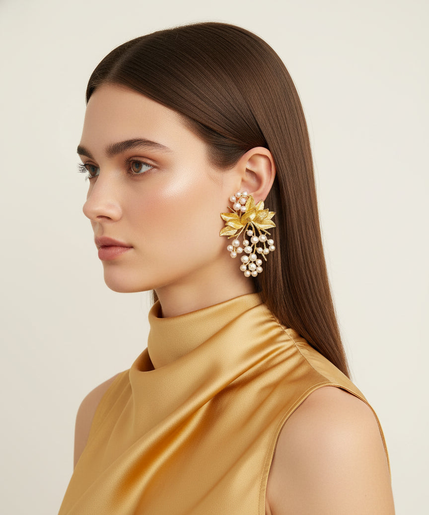 Swarna Pushpa Pearl Studs